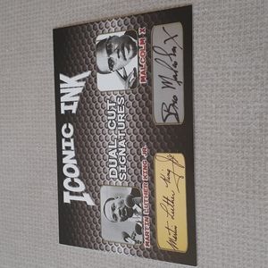 Iconic Ink Dual Cut Signatures Martin Luther King Jr. Malcolm X Facsimile Auto